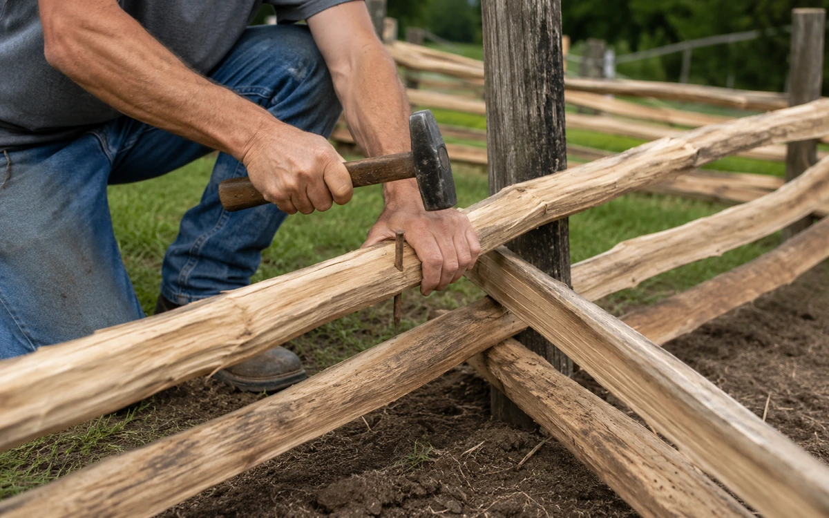 Split rail fence installation contractor